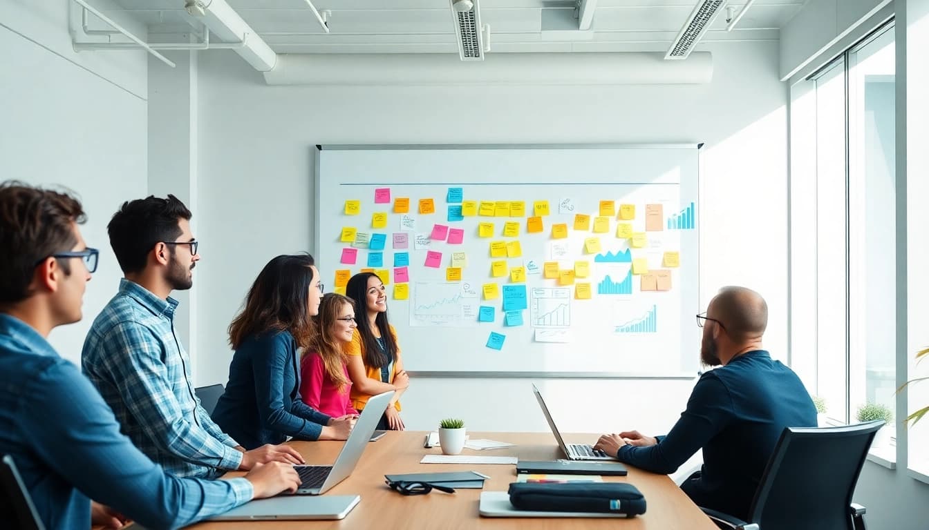 Analyze marketing strategies on https://www.pnmmedia.com through a vibrant office session.