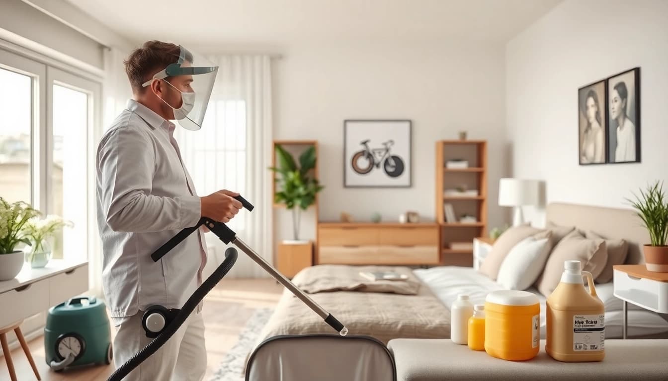 Treating bed bugs effectively with https://affordablebedbugexterminators.com in a professional home environment.