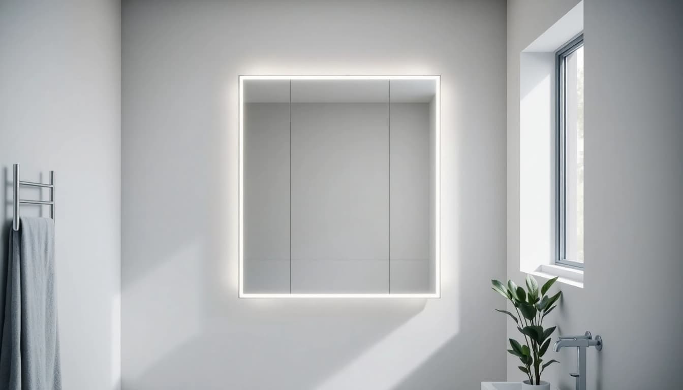 Gestalten Sie Ihr Badezimmer mit dem eleganten sonni Spiegelschrank und moderner LED-Beleuchtung.