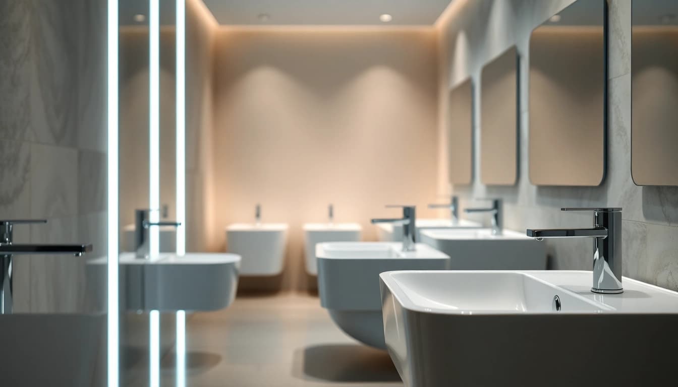 Scopri i migliori sanitari dal design moderno in un'atmosfera elegante e raffinata.