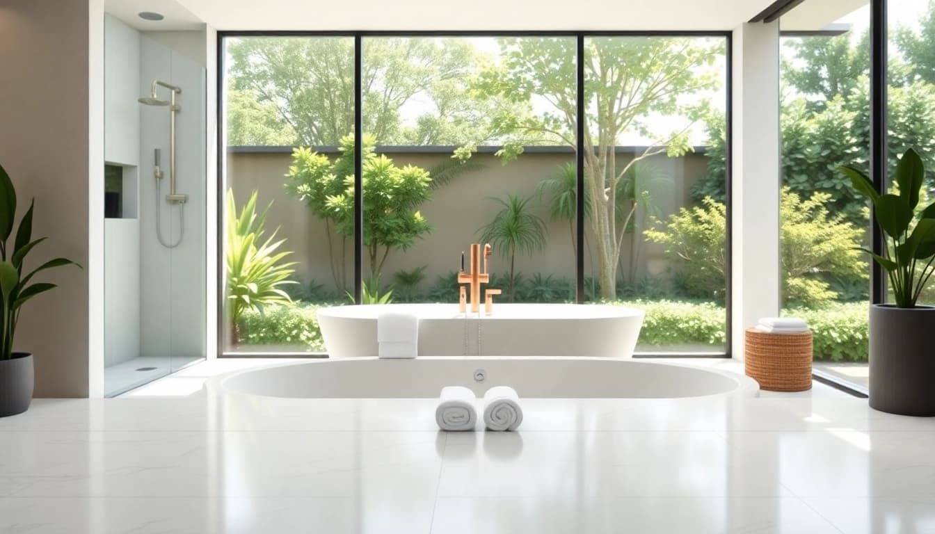 Experience tranquil elegance with stylish elegant showers Australia in a modern bathroom.
