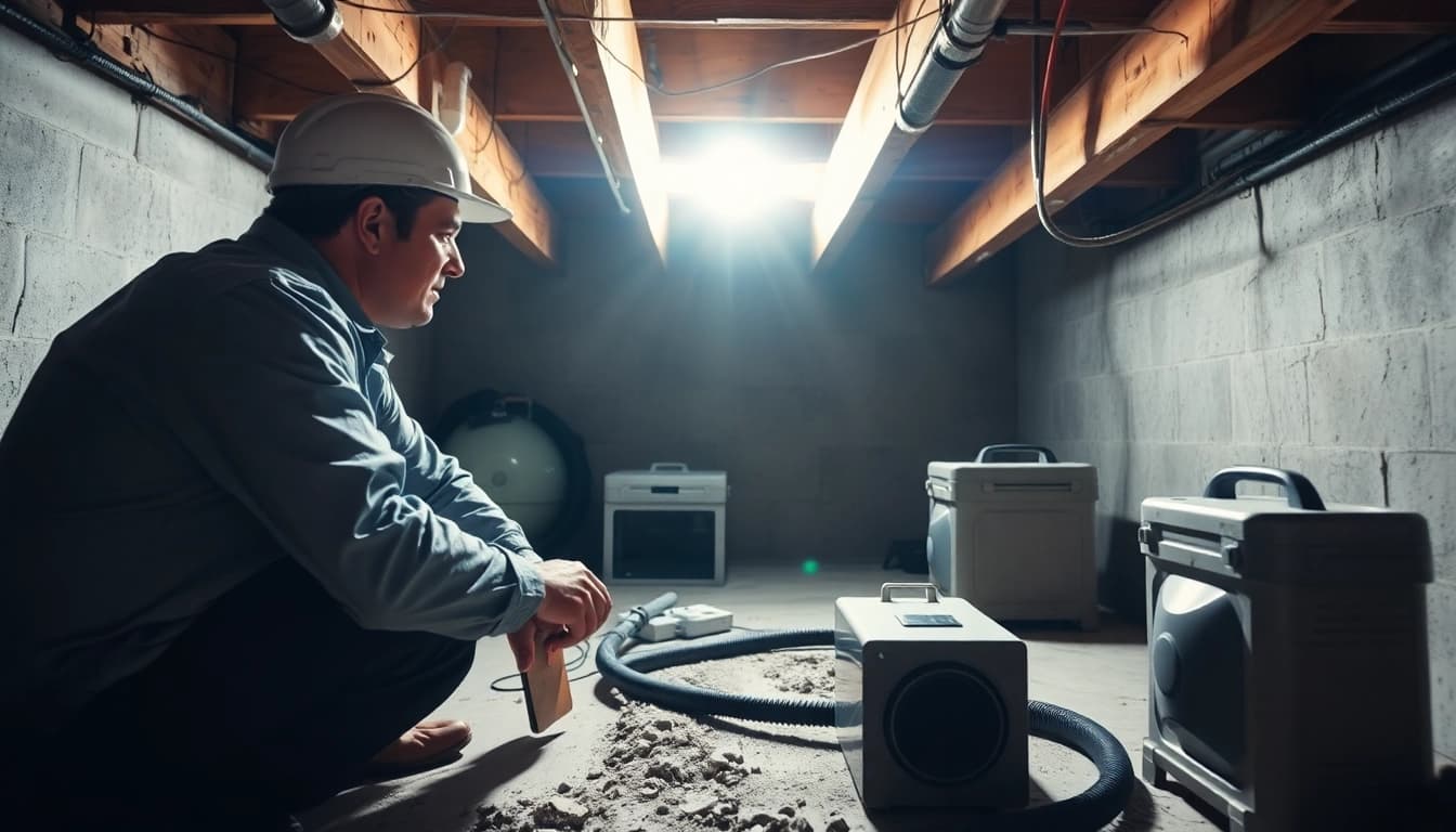 Crawl Space Restoration process being evaluated by a professional to ensure safety and efficiency.