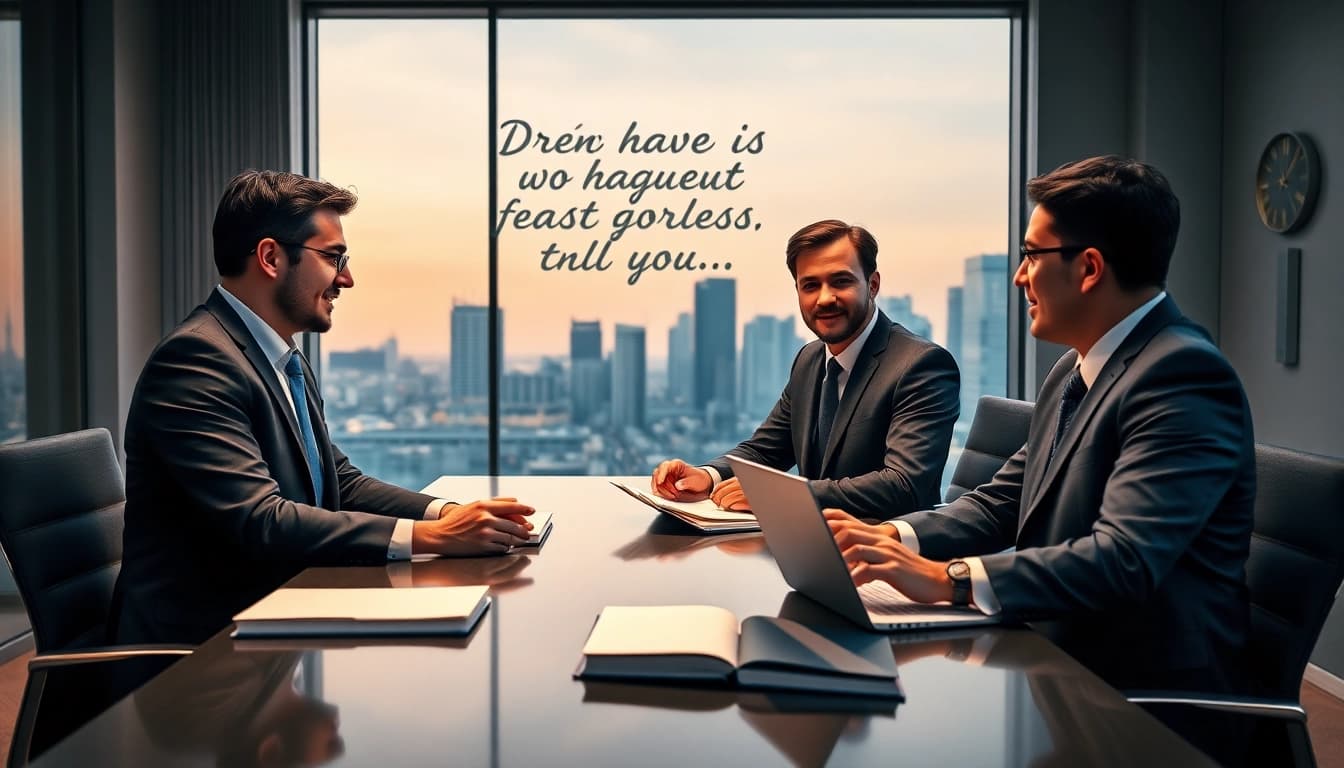 Lawyers consulting at https://www.turnpikelaw.com in a modern office with city views.