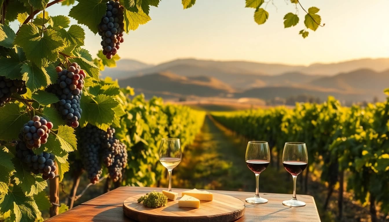 Experience the beauty of northern california wine country with stunning vineyards and wine tastings.