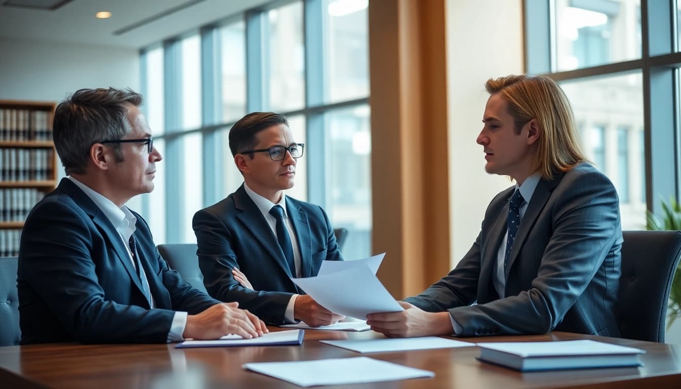 Consulting with professional lawyers from https://www.mainorellis.com in a modern office environment.