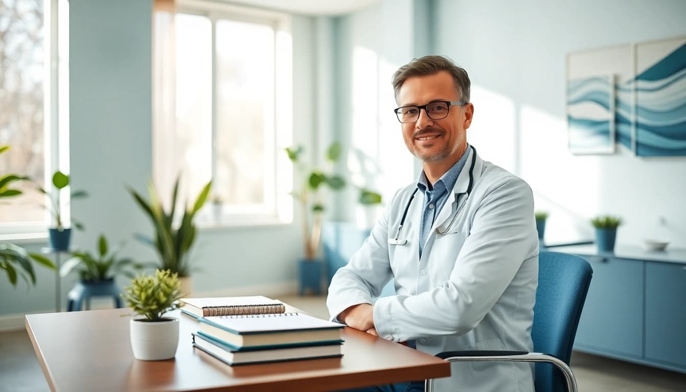 Supportive environment of a German psychiatrist India providing therapy.