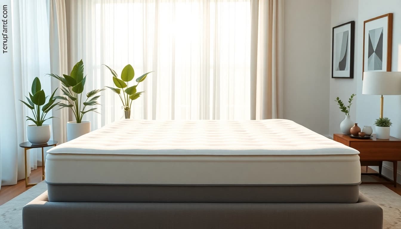 Enhance your sleep with the comfortable tempur cloud topper on a beautifully made bed.