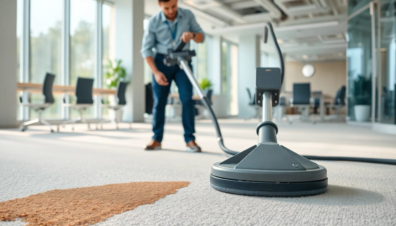 Enhance your environment with expert commercial carpet cleaning techniques showcased in an office.