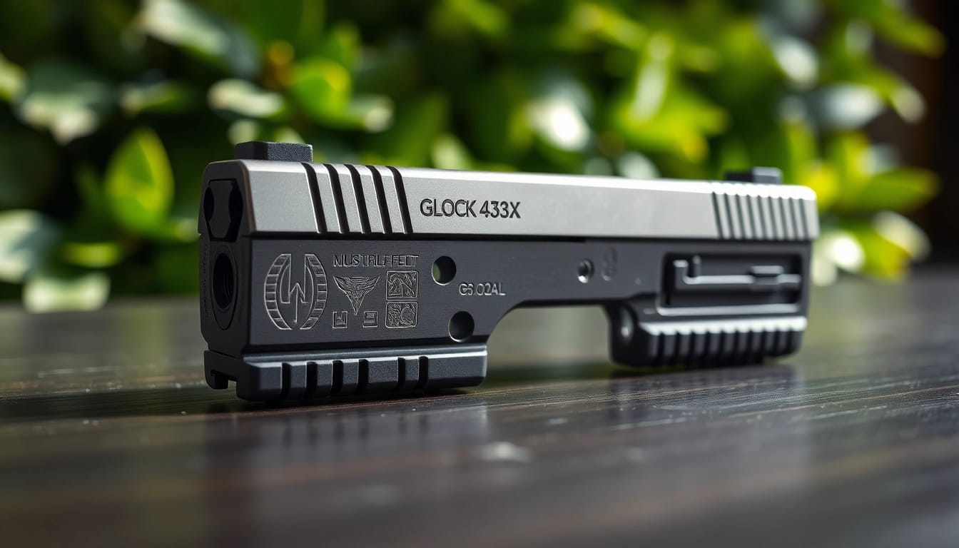 Inspect the high-quality glock 43x slide for precision engineering and performance.