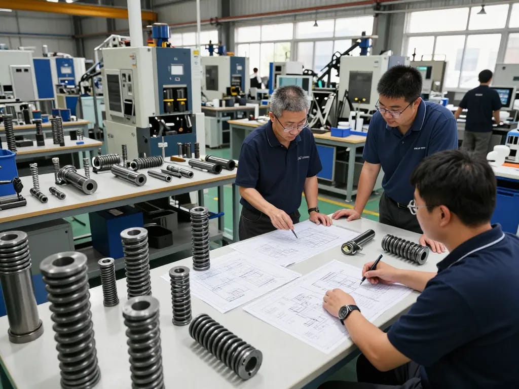 Arcuri personalizate de compresie, tensiune și torsiune la locul de fabricație, evidențiind ingineria de precizie a Arcurilor la comanda