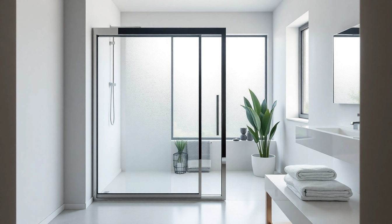 Stylish black shower sliding door enhancing a modern bathroom aesthetic with elegant design.