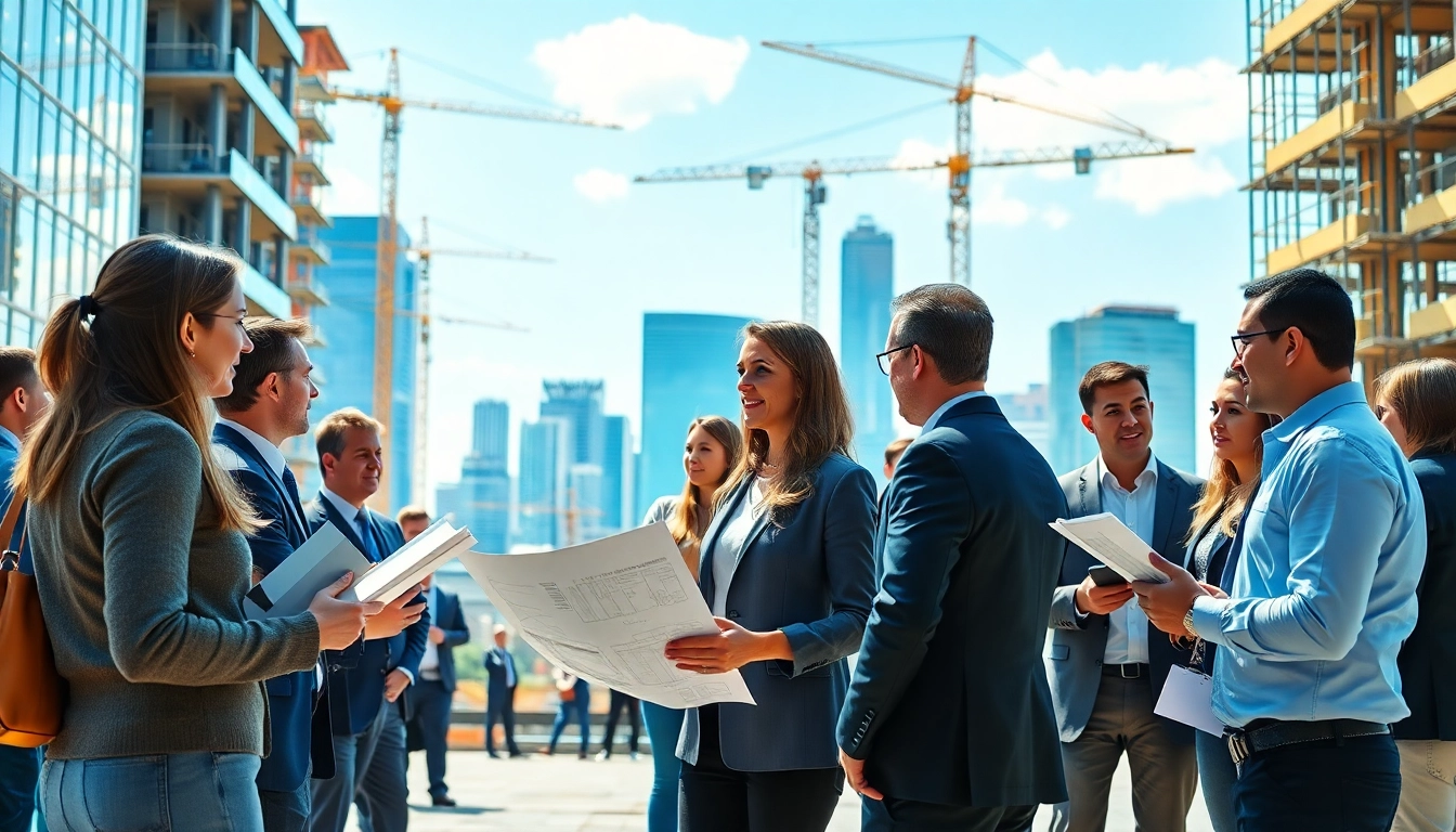 Engage in construction networking events with industry professionals exchanging ideas and strategies.