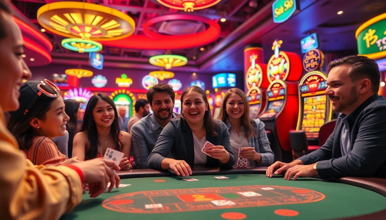 Players enjoying a thrilling game at a Non gamstop Casino Uk filled with excitement and energy.