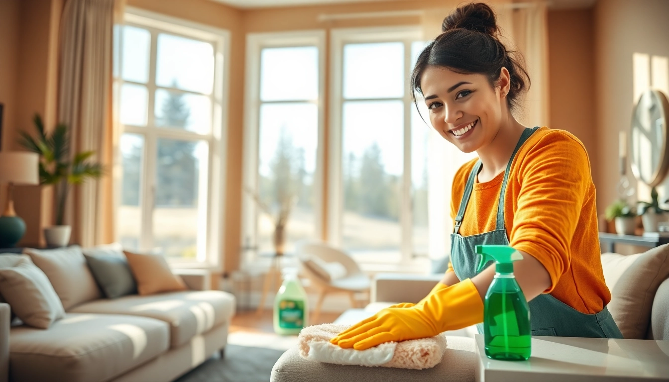 Engaging cleaning services calgary in action, providing thorough and professional home cleaning.