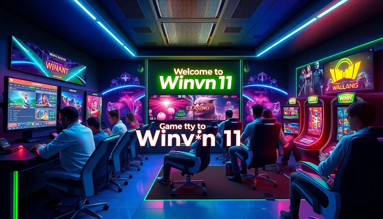 Experience the vibrant atmosphere of Winvn 11 with diverse players engaged in modern online gaming.