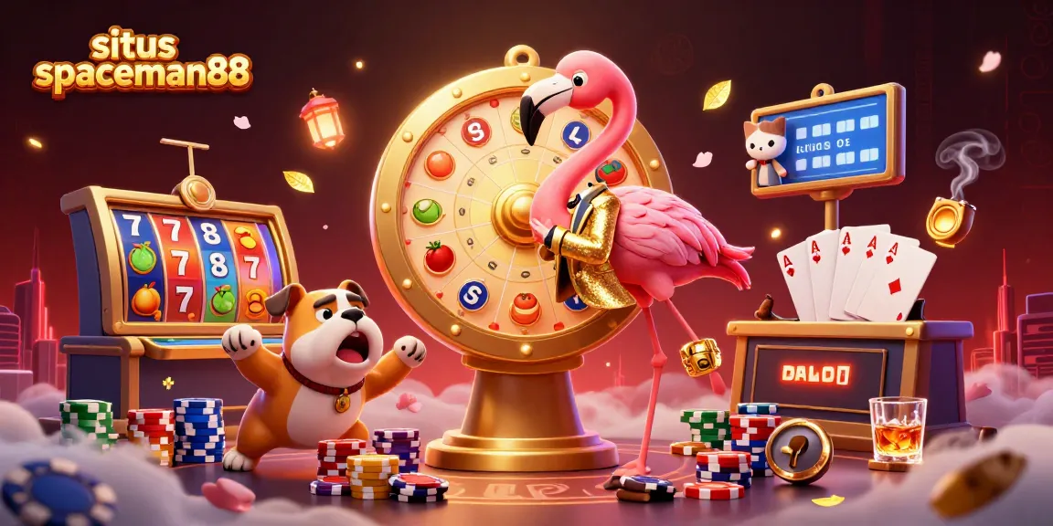 Experience exhilarating gameplay at situs spaceman88 with a vibrant slot machine scene featuring colorful elements and engaging characters.