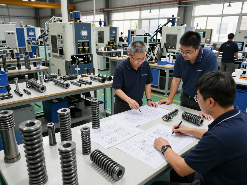 Arcuri personalizate de compresie, tensiune și torsiune la locul de fabricație, evidențiind ingineria de precizie a Arcurilor la comanda