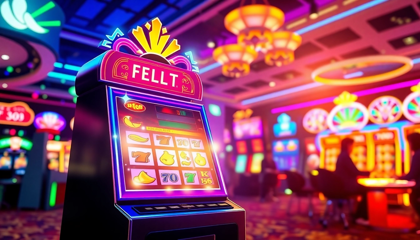 Slot depo 5k menarik dengan slot machine berwarna-warni dan pengalaman permainan online yang menggembirakan.