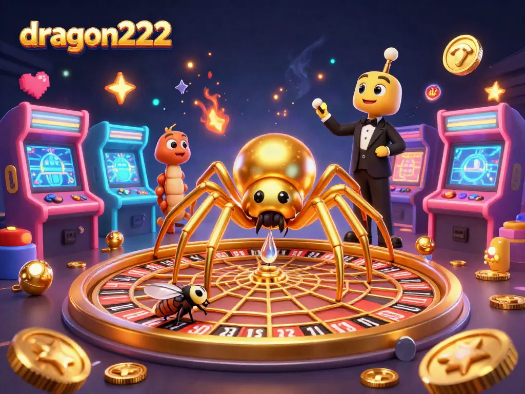 Experience thrilling moments with dragon222 at this vibrant 3D casino scene featuring high-stakes action.