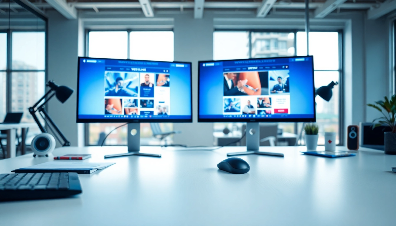 Showcasing creative work by Website designers Hereford at a vibrant office setup.