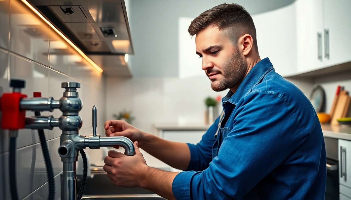 Experienced plumbers knightdale repairing a kitchen sink with professional tools while ensuring quality service.