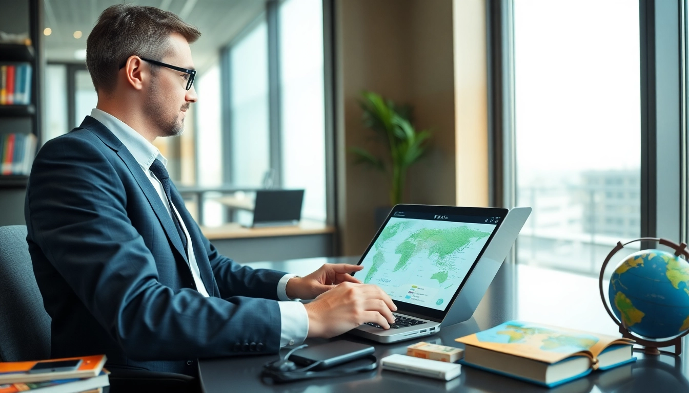 Business traveler on a video call, showcasing 출장 planning and productivity.
