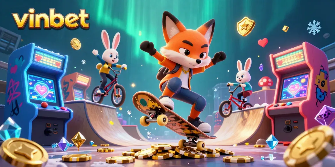 Experience high-octane fun with vinbet while enjoying thrilling game elements in a vibrant 3D casino scene.
