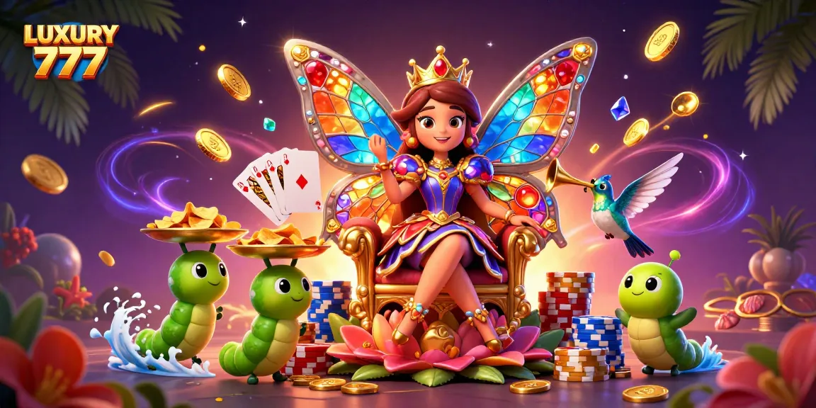 Menangkan LUXURY 777 di mesin slot sambil dikelilingi oleh elemen beruntung yang memikat.