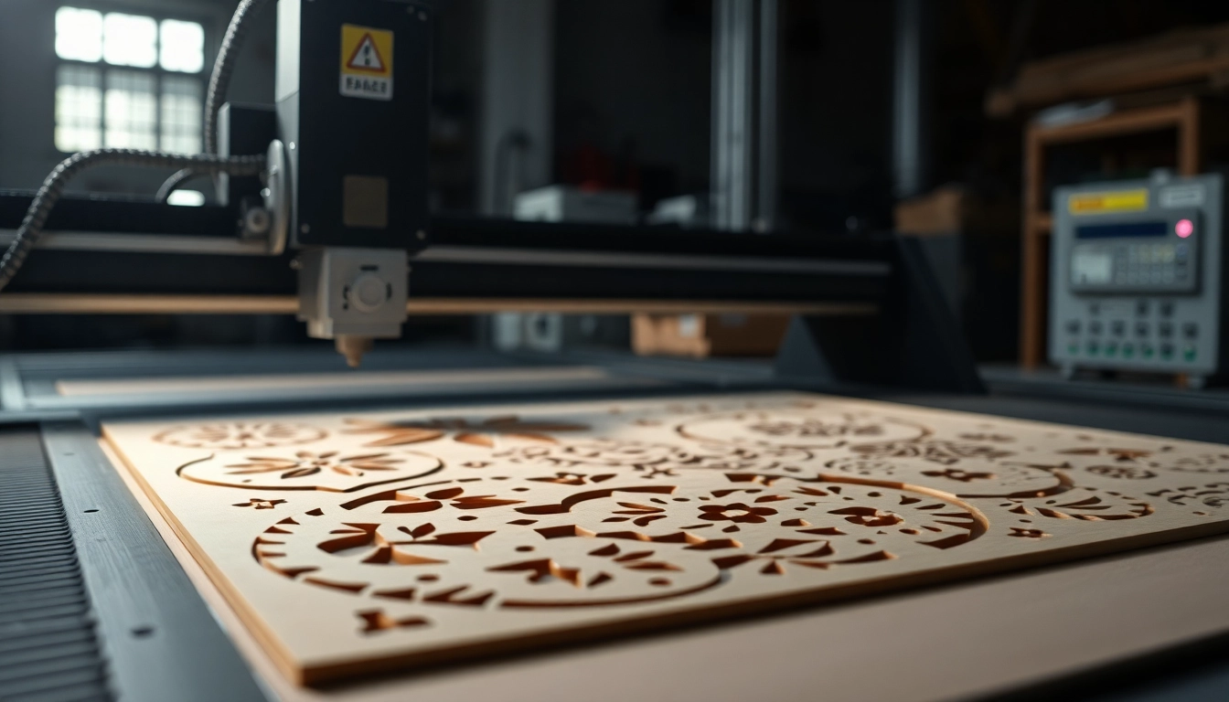 Laser cutting dxf file demonstrating precision in a workshop environment.