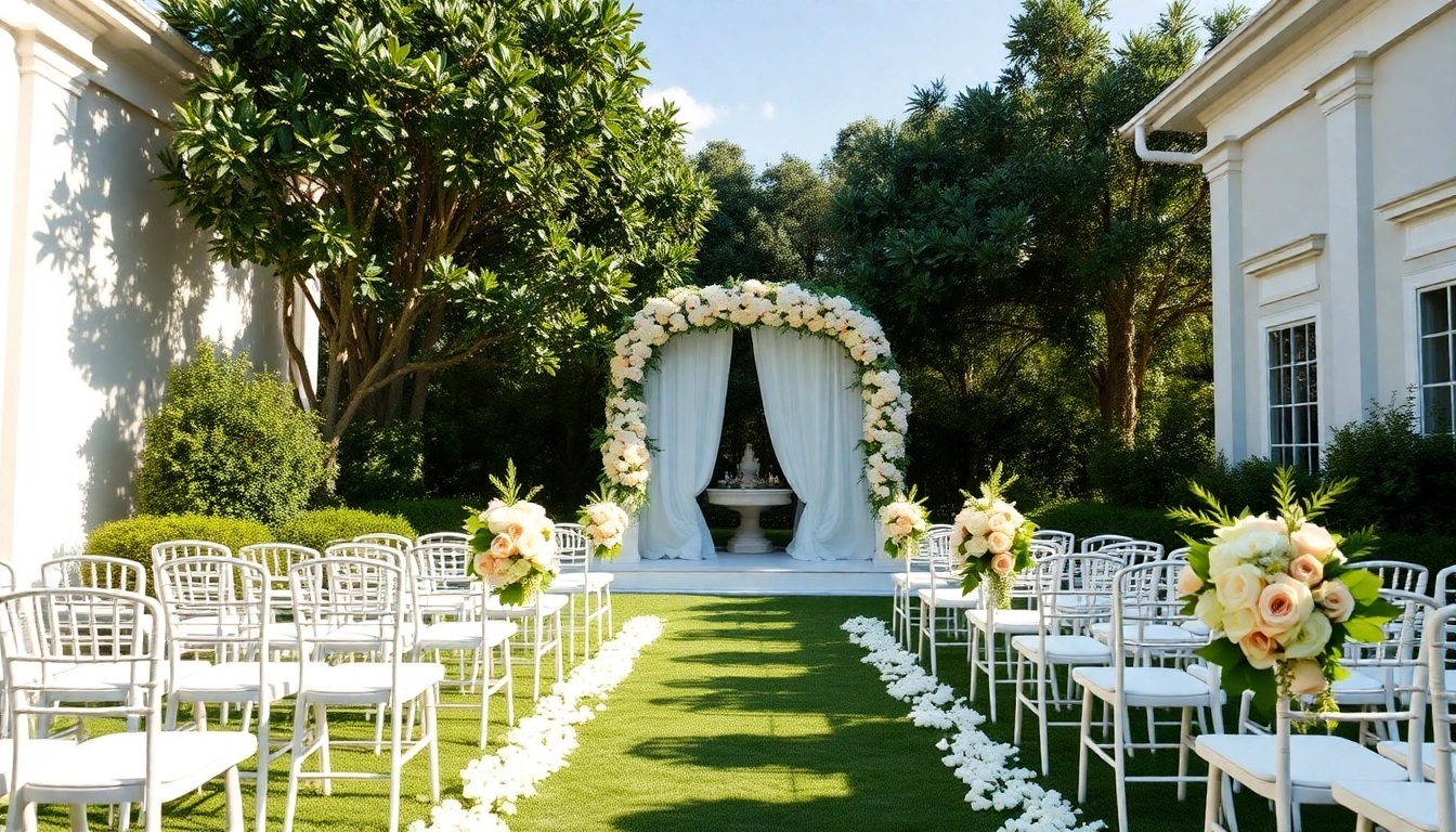 Beautiful Jacksonville Wedding Venue featuring elegant outdoor ceremony setup.