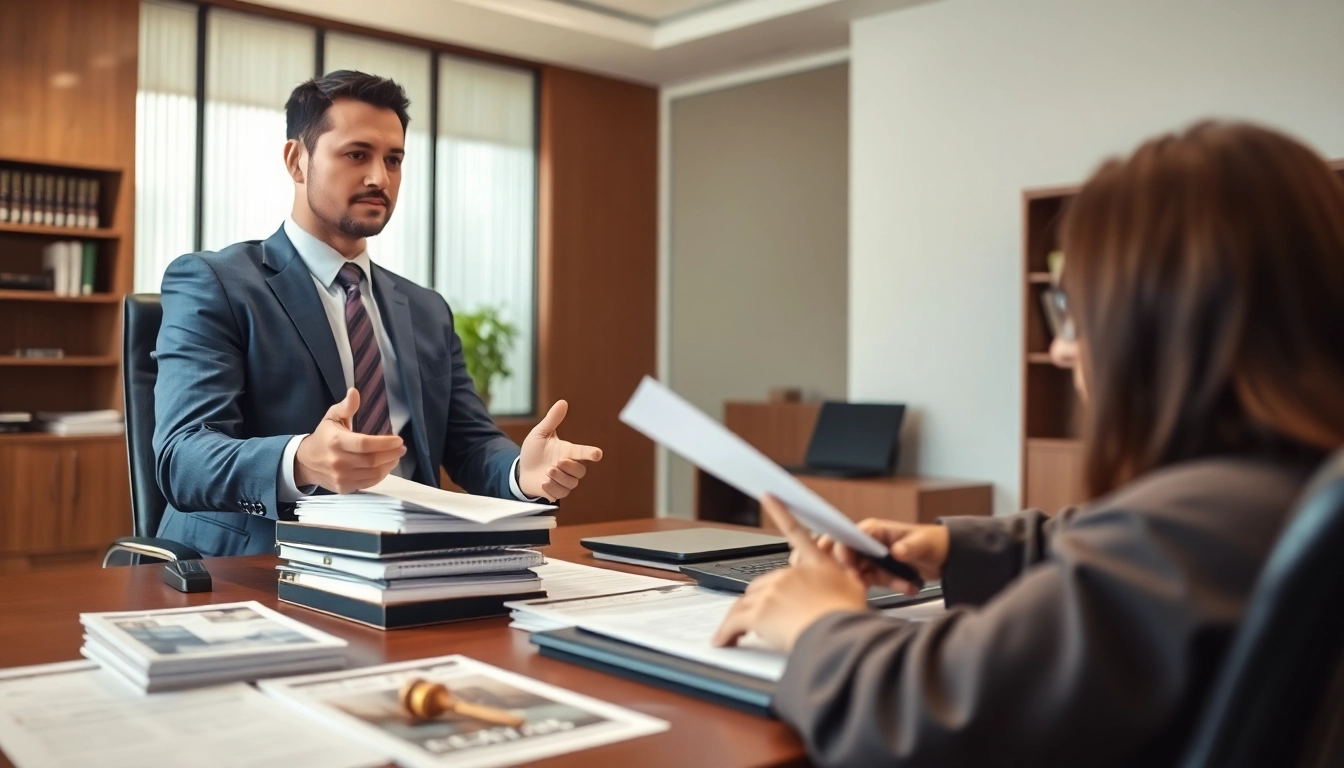 Consultation with a Fort Lauderdale work injury lawyer in a professional office setting.