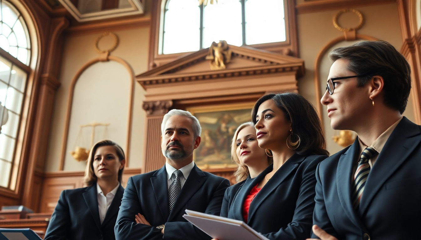 USA attorneys collaborating in a courtroom, showcasing professionalism and determination.