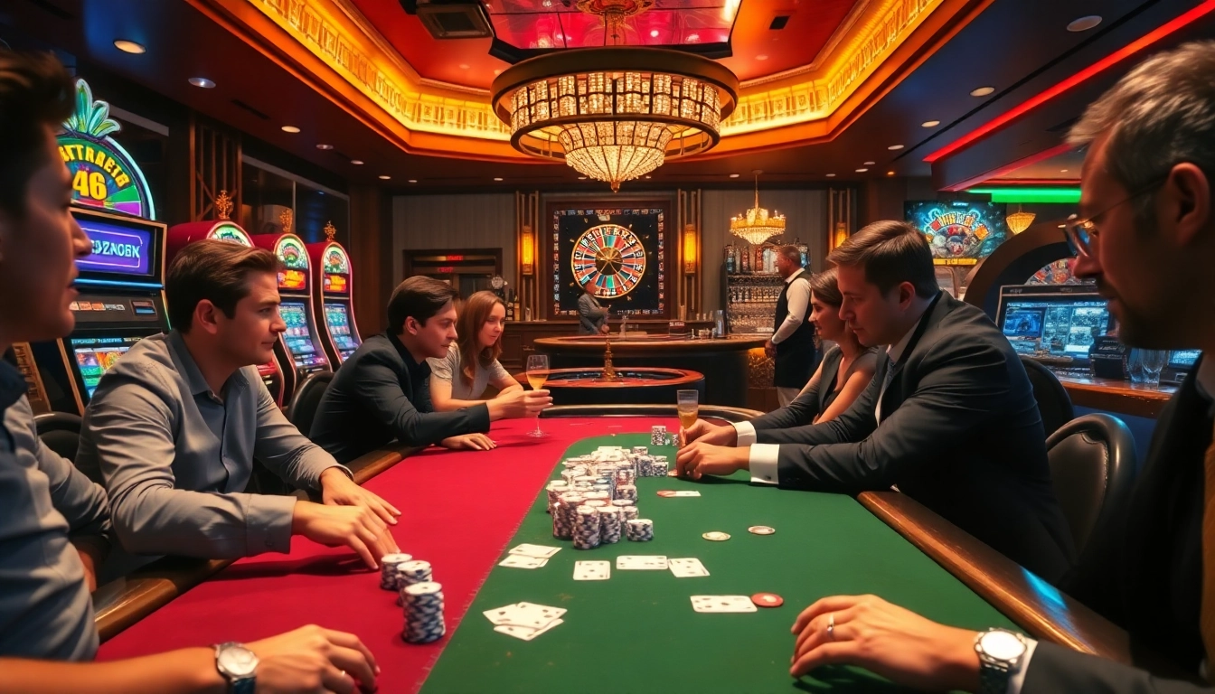 Experience the thrill at b52club with exciting poker games at a lavish casino table.