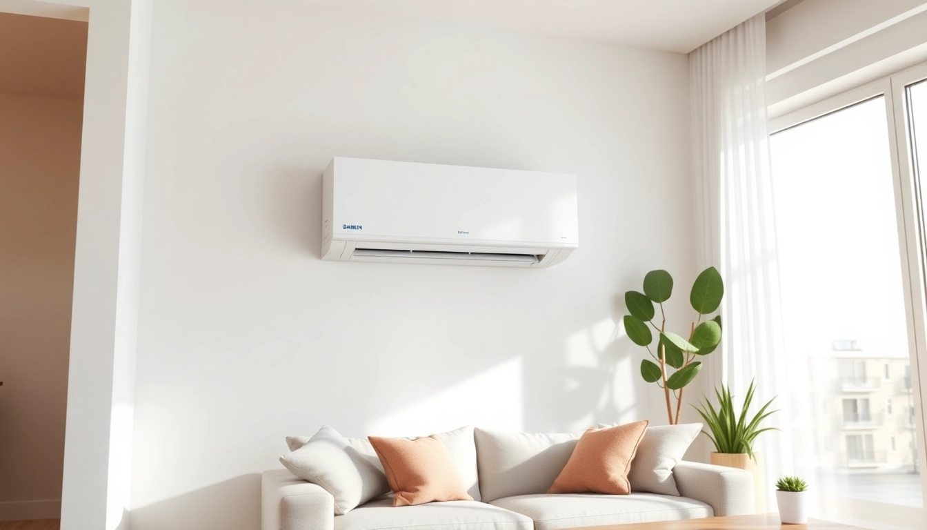 Enhance comfort with a daikin mini split ac unit in a modern living room setup.