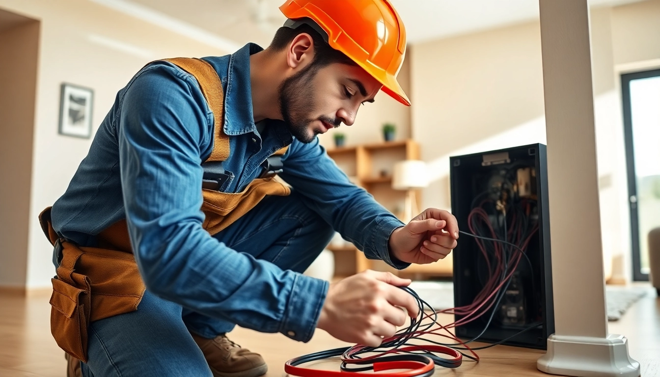 Electrician lower north shore performs wiring inspections in a modern home environment.