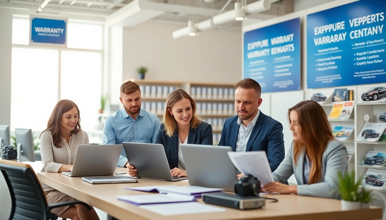 Engaging visuals of experts in a collaborative environment illustrating the expert led warranty company concept.