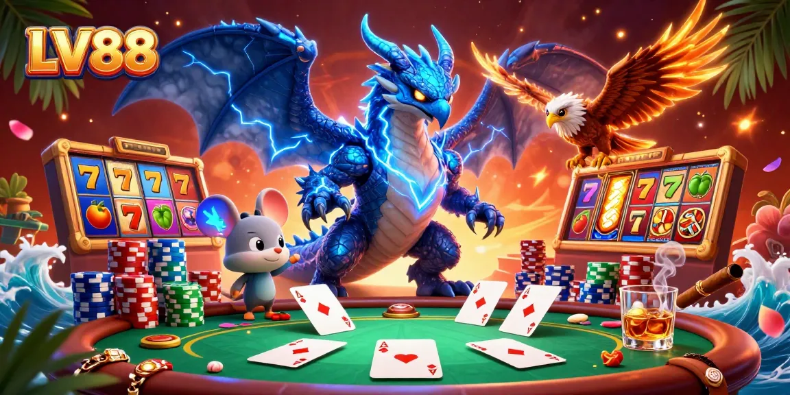 Experience thrilling LV88 jackpots with animated characters highlighting excitement in online gaming.