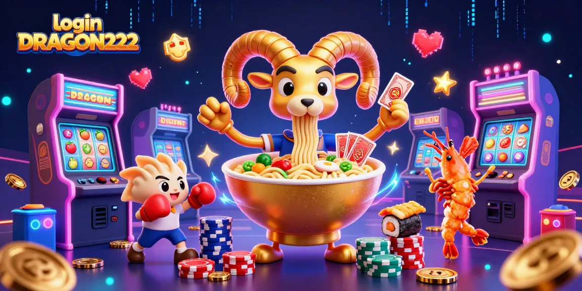 Engage in thrilling action with login DRAGON222 as a giant ramen bowl and friends offer dynamic casino entertainment.