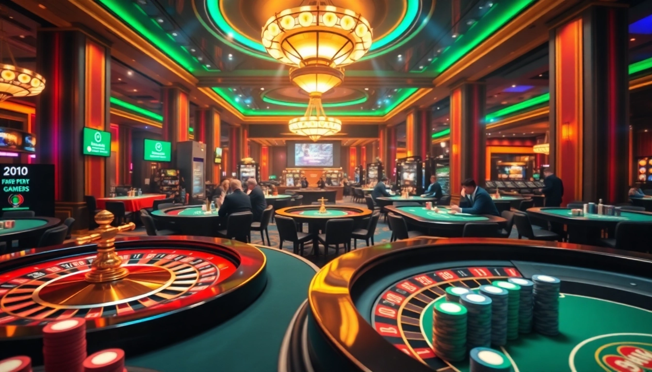 Engaging players enjoying html porn games in a vibrant casino atmosphere.