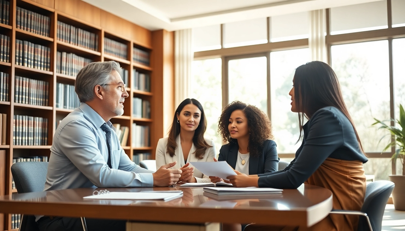 Engaging Palm Harbor Family Lawyer provides expert legal advice in a professional office.