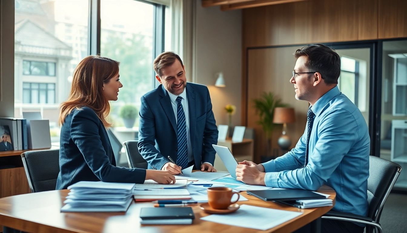 Enhancing debt collection UK strategies with a professional consultant in a bright office.