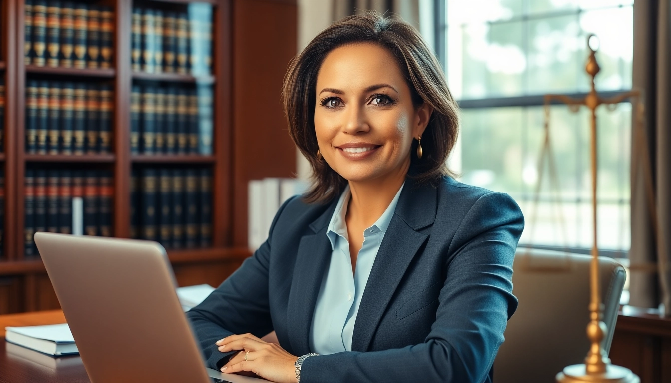 Orlando Injury Lawyer confidently consulting in a professional law office environment.