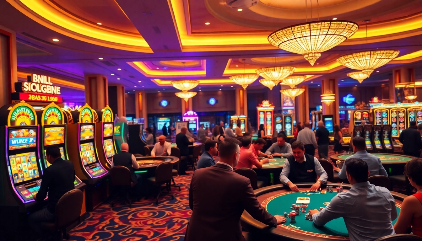 Vivez l'excitation du meilleur casino en ligne avec des joueurs autour des tables de roulette et de poker.