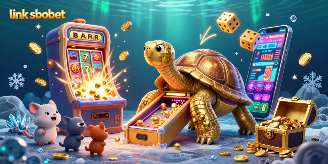 Experience exciting games with link sbobet's colossal tortoise pinball and vibrant casino elements.