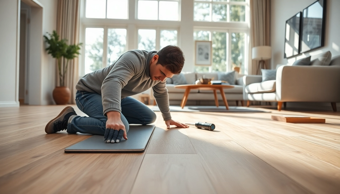 Find flooring companies near me with expert installers transforming homes with blonde oak vinyl flooring.