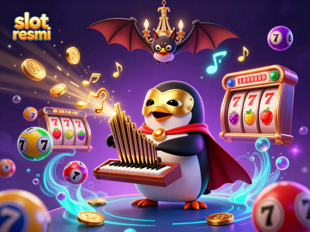 Experience the thrilling world of slot resmi with this dynamic 3D illustration showcasing vibrant characters and game elements.