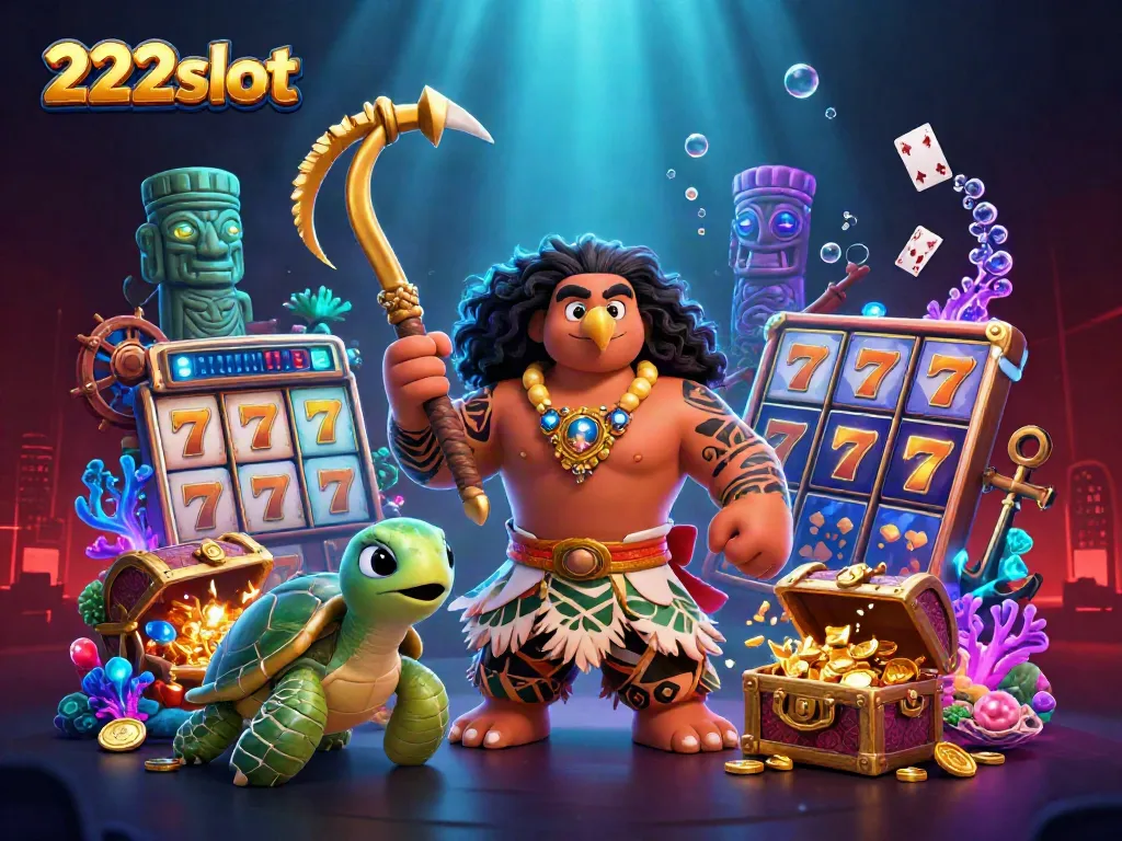 Gamerhewan 222slot meraih jackpot melalui slot bertema Polinesia dengan karakter ikonik dan detail menarik.