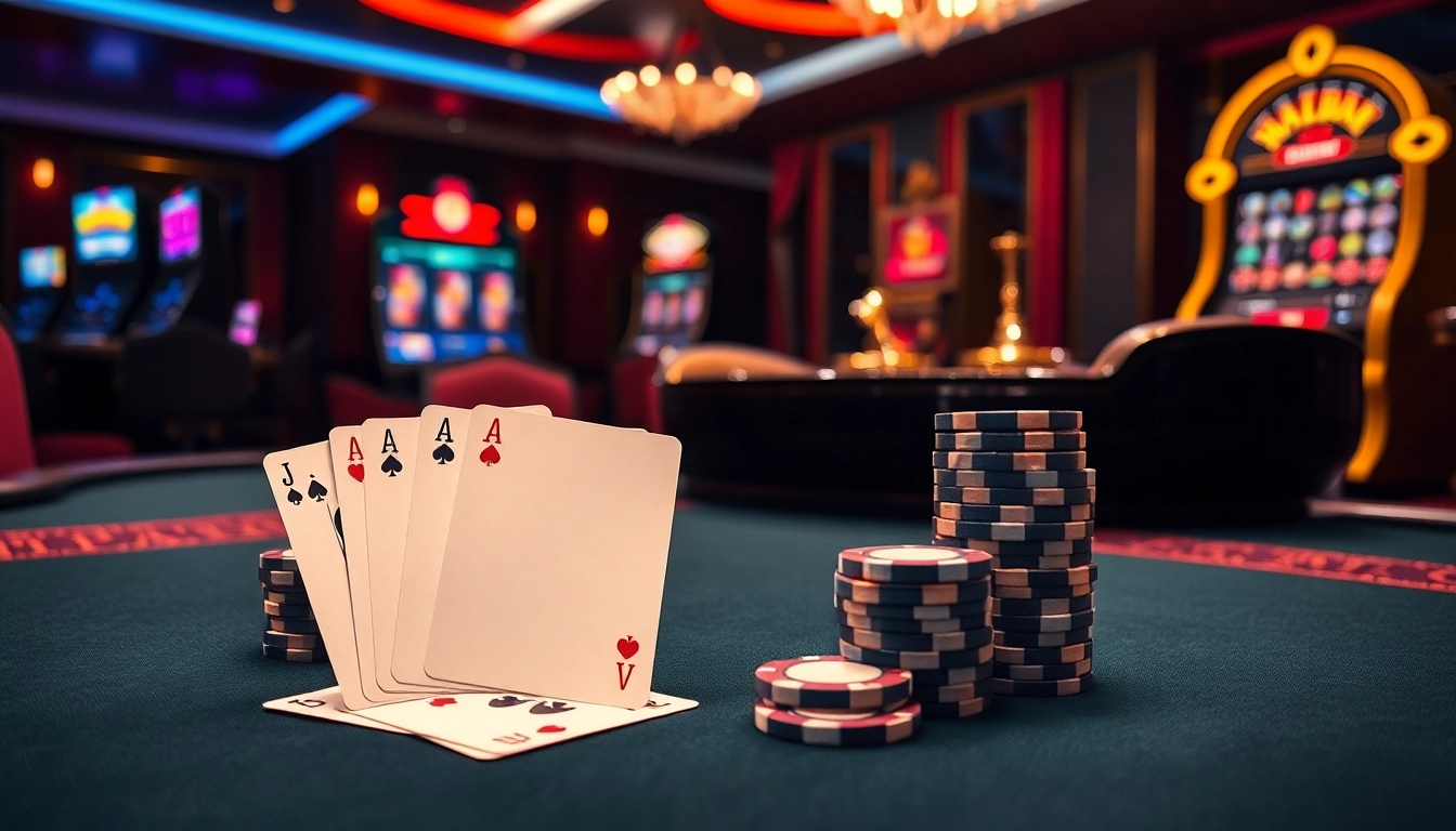 Experience the thrill of winning at hay.win's luxurious casino scene featuring poker chips and roulette wheels.