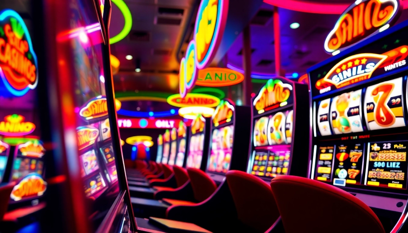 Mostbet mercler təqdim edən slot maşınları ilə dolu dinamik kazino mühiti.