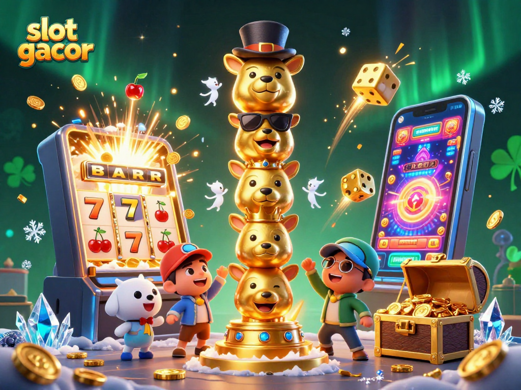 Experience thrill with slot gacor as a golden totem attracts jackpots and wins!